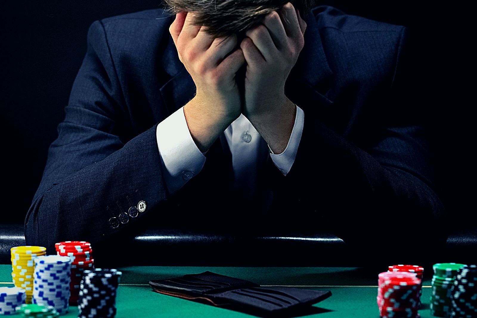 A man regretting Gambling