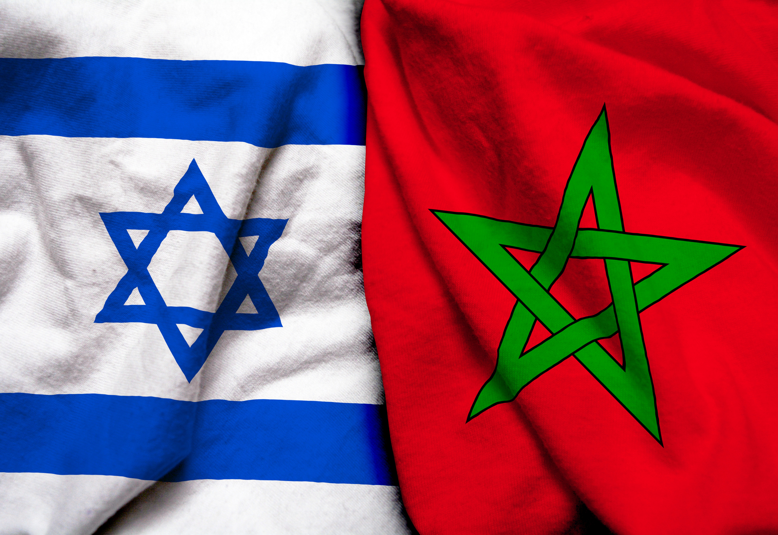 Israel and Morocco Flags together