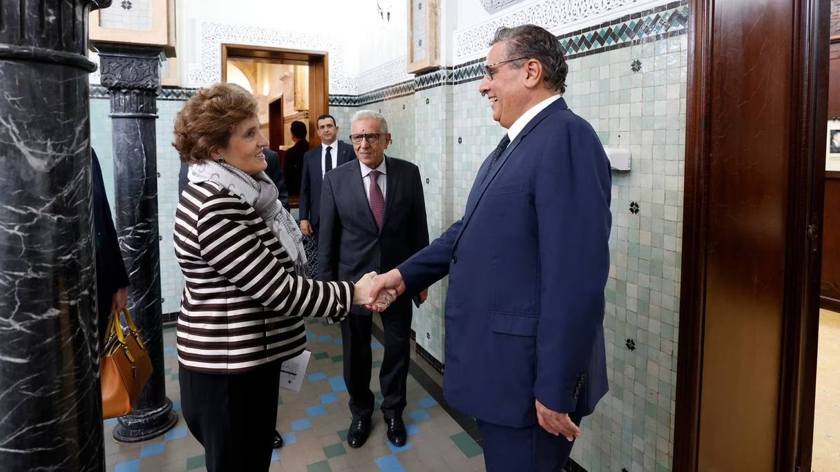 Head of Government Aziz Akhannouch and the CEO of the MCC, Alice Albright