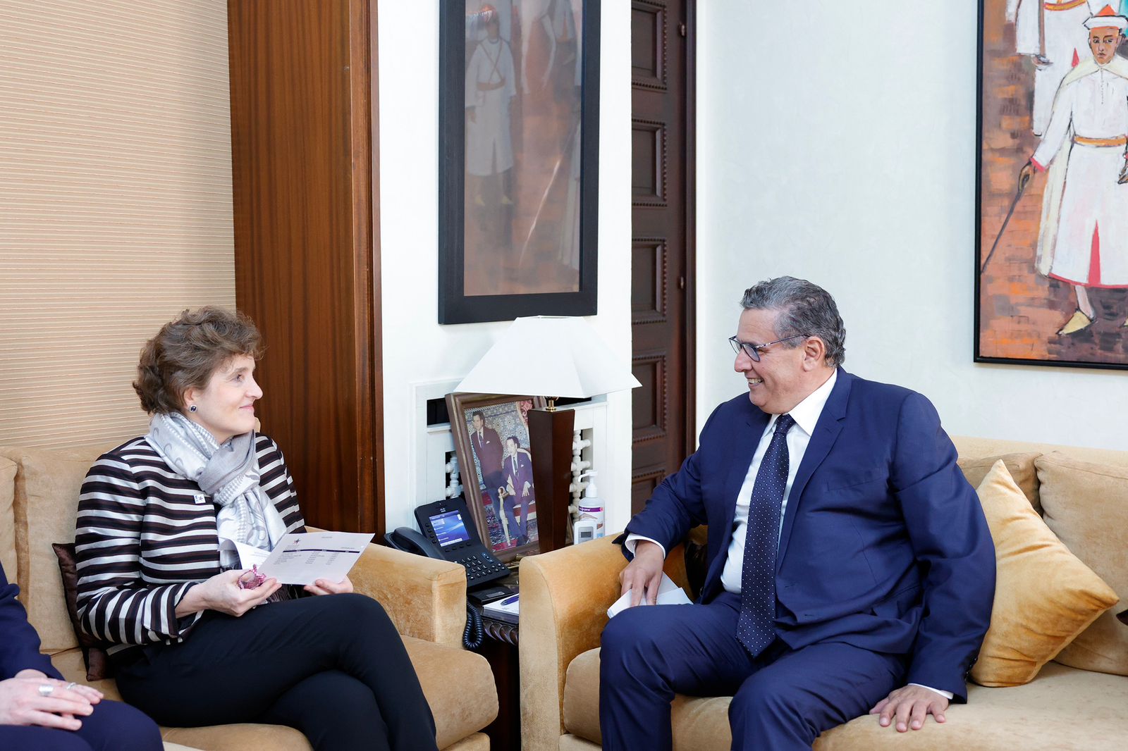 Head of Government Aziz Akhannouch and the CEO of the MCC, Alice Albright