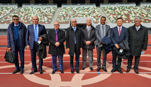 Speaker of the House of Representatives, Rachid Talbi Alami, along with parliamentary delegation.