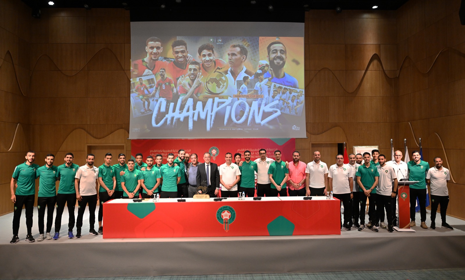 FRMF President Welcomes Moroccan Futsal Selection, Third-Time Arab Futsal Cup Champions