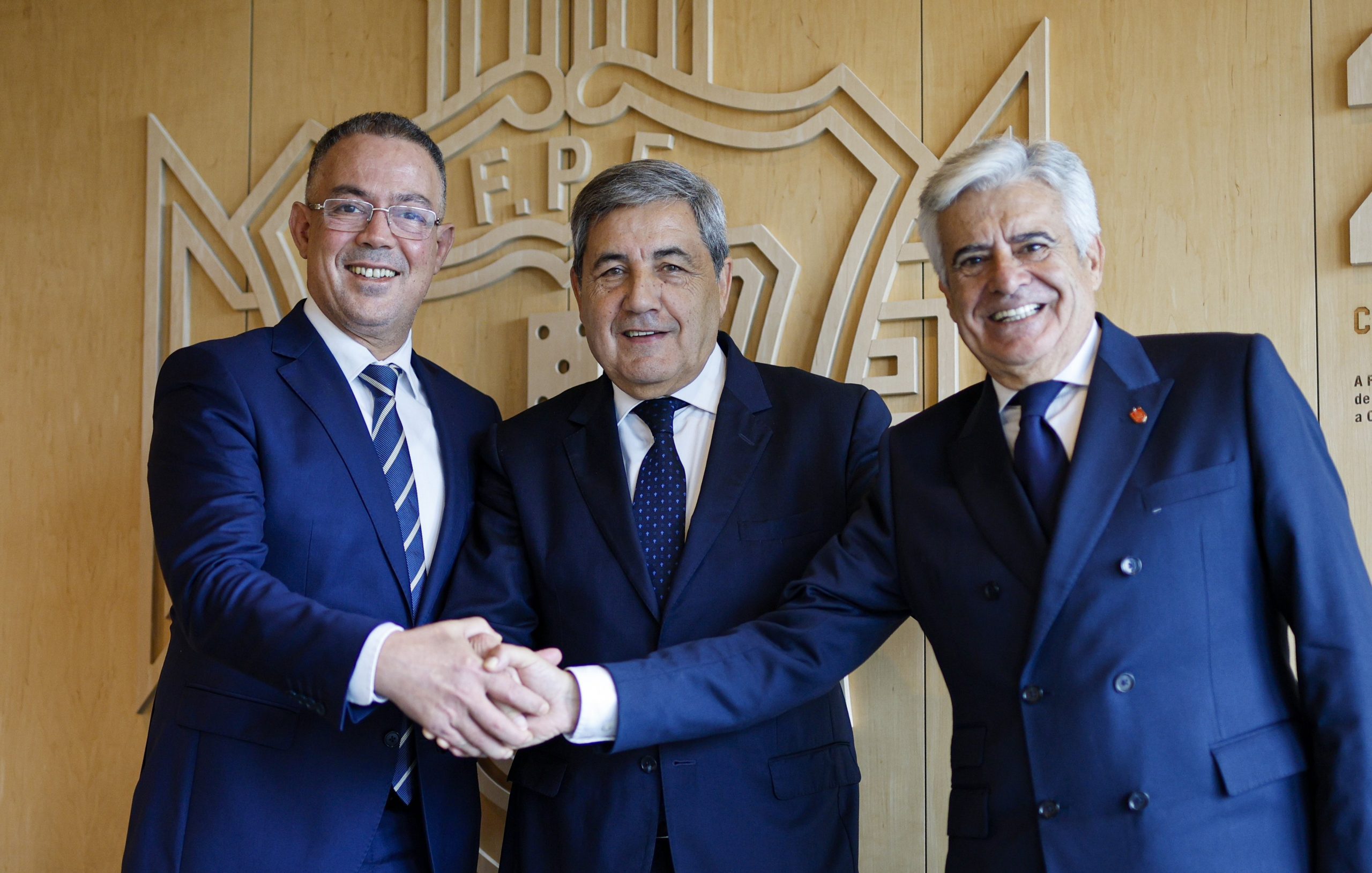 The Presidents of the Moroccan, Spanish, and Portuguese federations of football