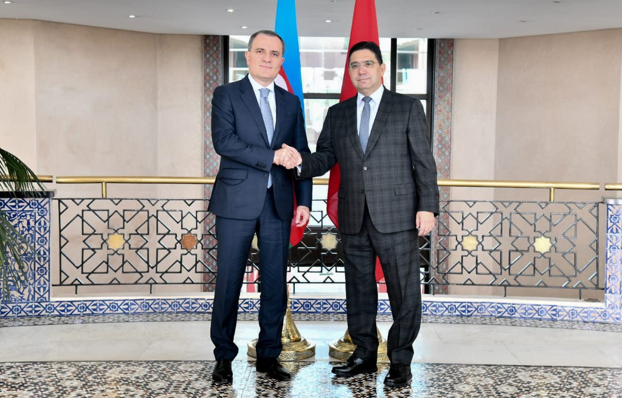 Nasser Bourita, and his Azerbaijani counterpart, Jeyhun Bayramov.