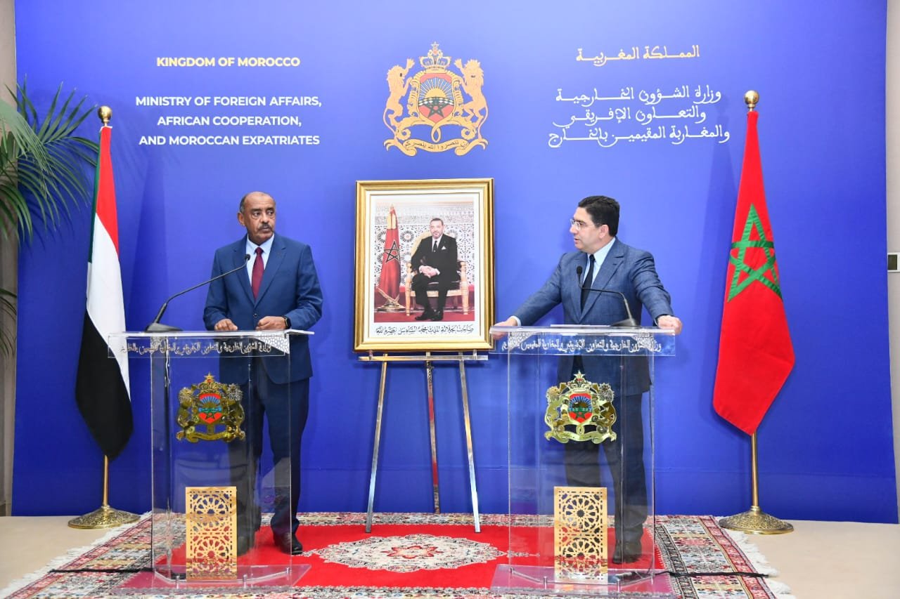 FM Nasser Bourita and his Sudanese counterpart, Ali Al-Sadiq