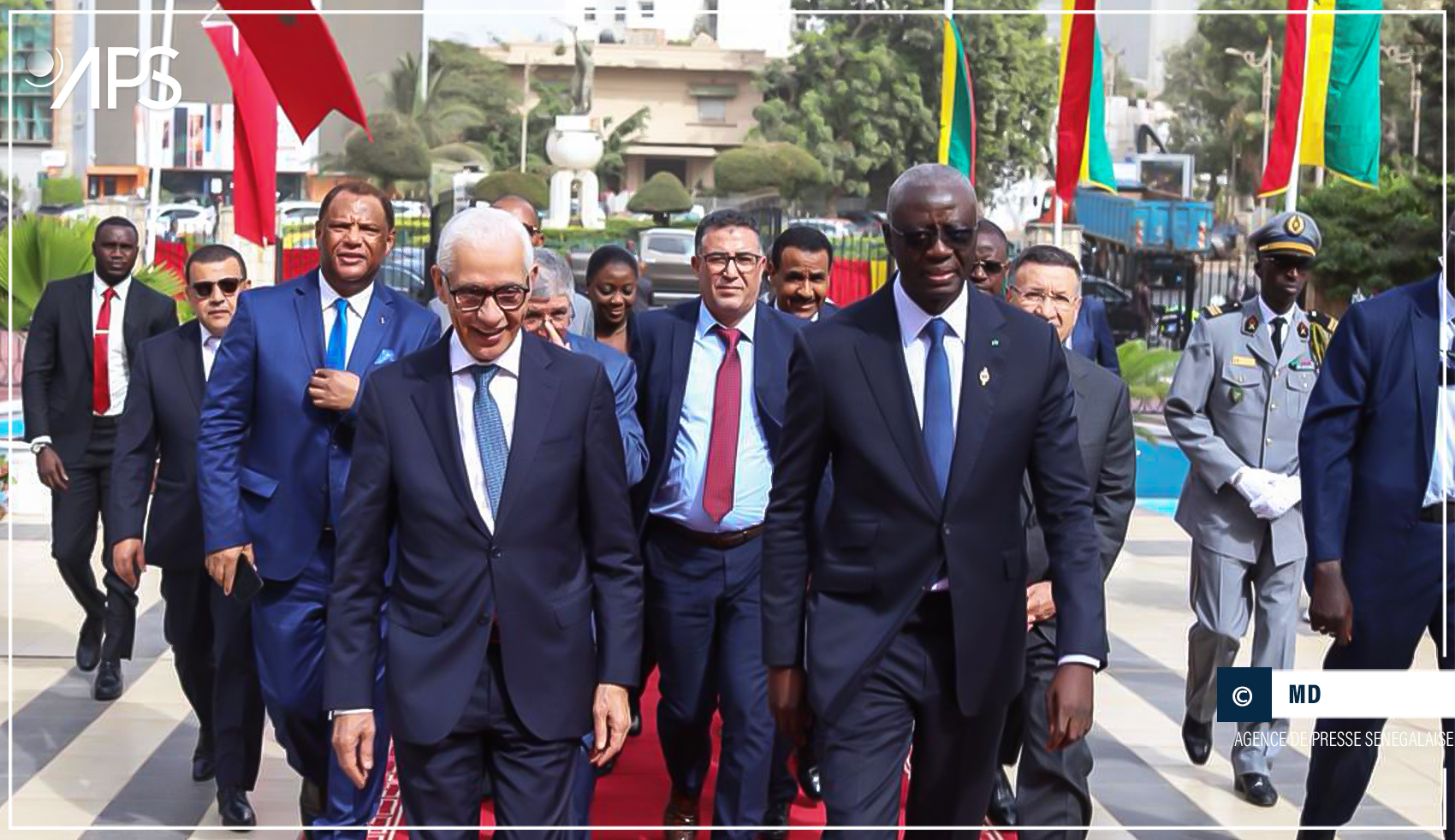 Lower House Speaker Rachid Talbi Alami and President of the National Assembly of Senegal, Amadou Mame Diop.