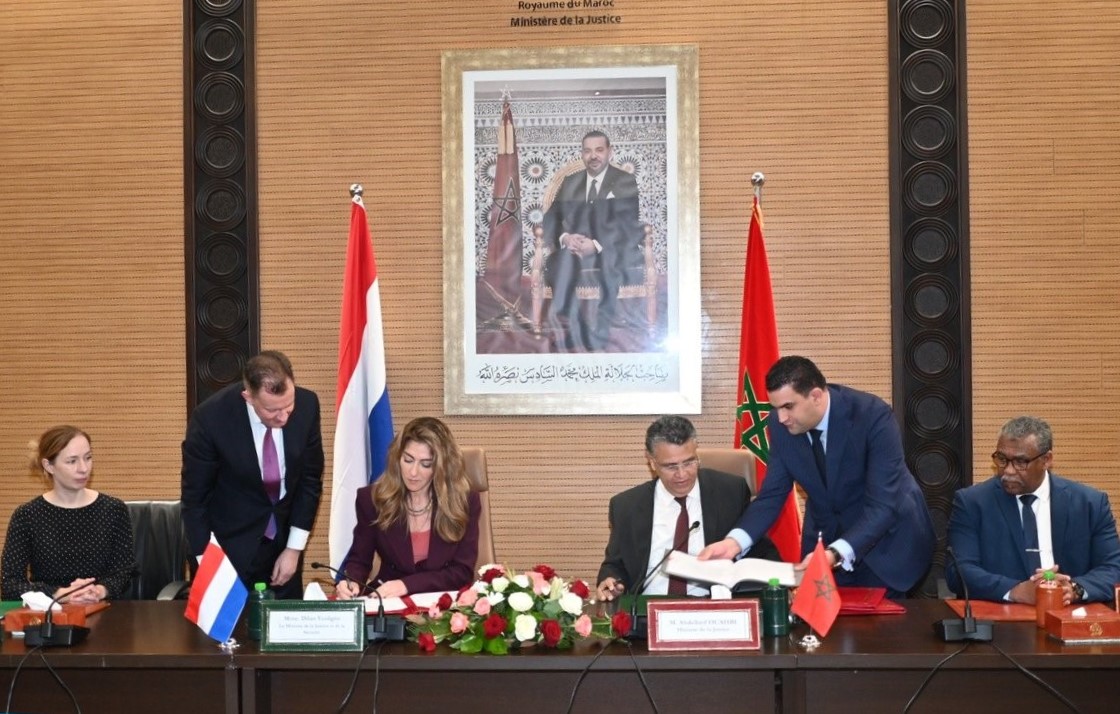 Minister of Justice, Abdellatif Ouahbi, and his Dutch counterpart, Dilan Zegerius