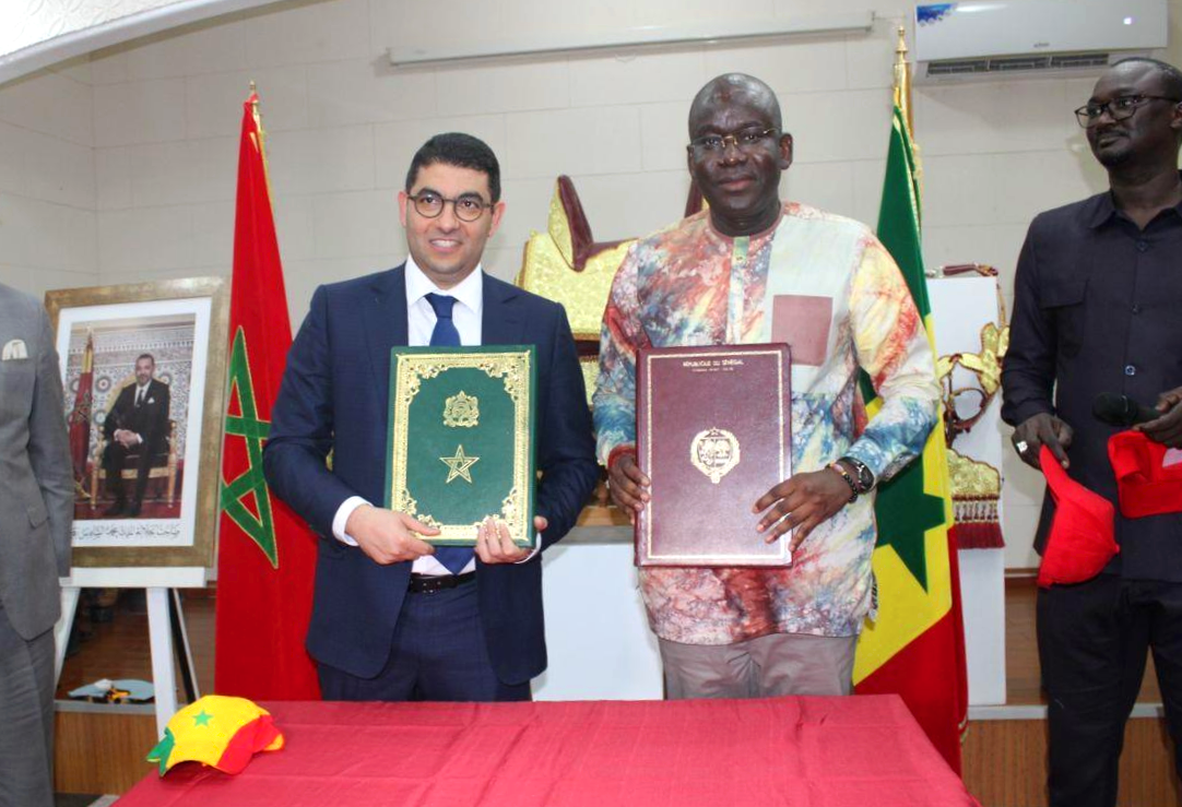Minister of Culture Mohamed Mehdi Bensaid and his Senegalese counterpart