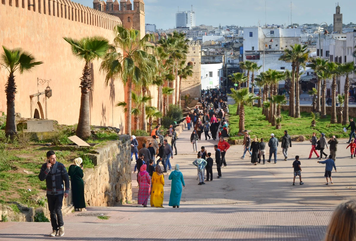 People walking in Rabat