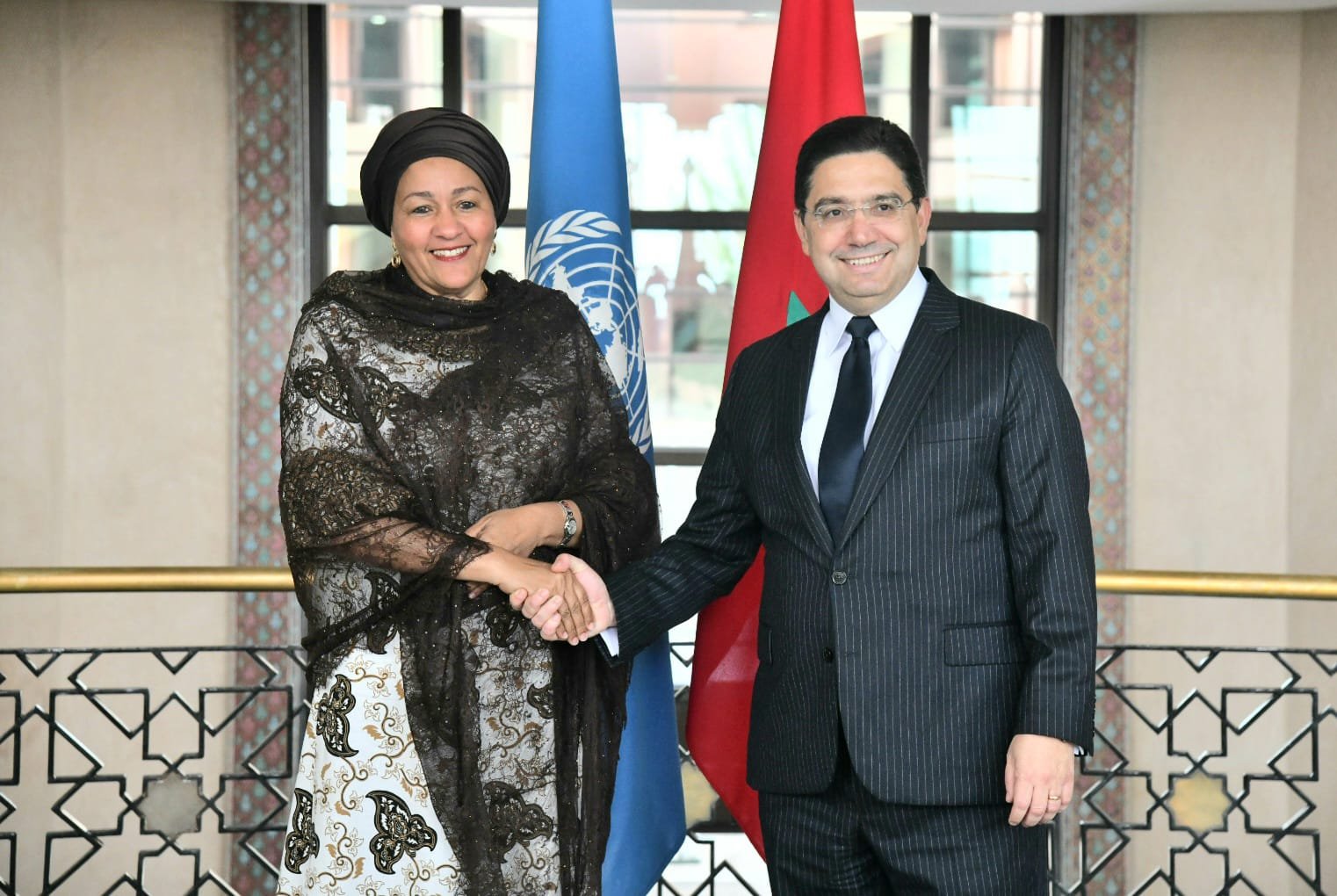 MFA Nasser Bourita hwith the Deputy Secretary-General of the United Nations