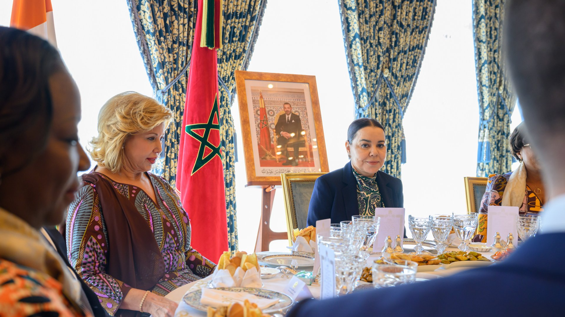 HRH Princess Lalla Asmae alongside Ivorian First Lady Dominique Ouattara