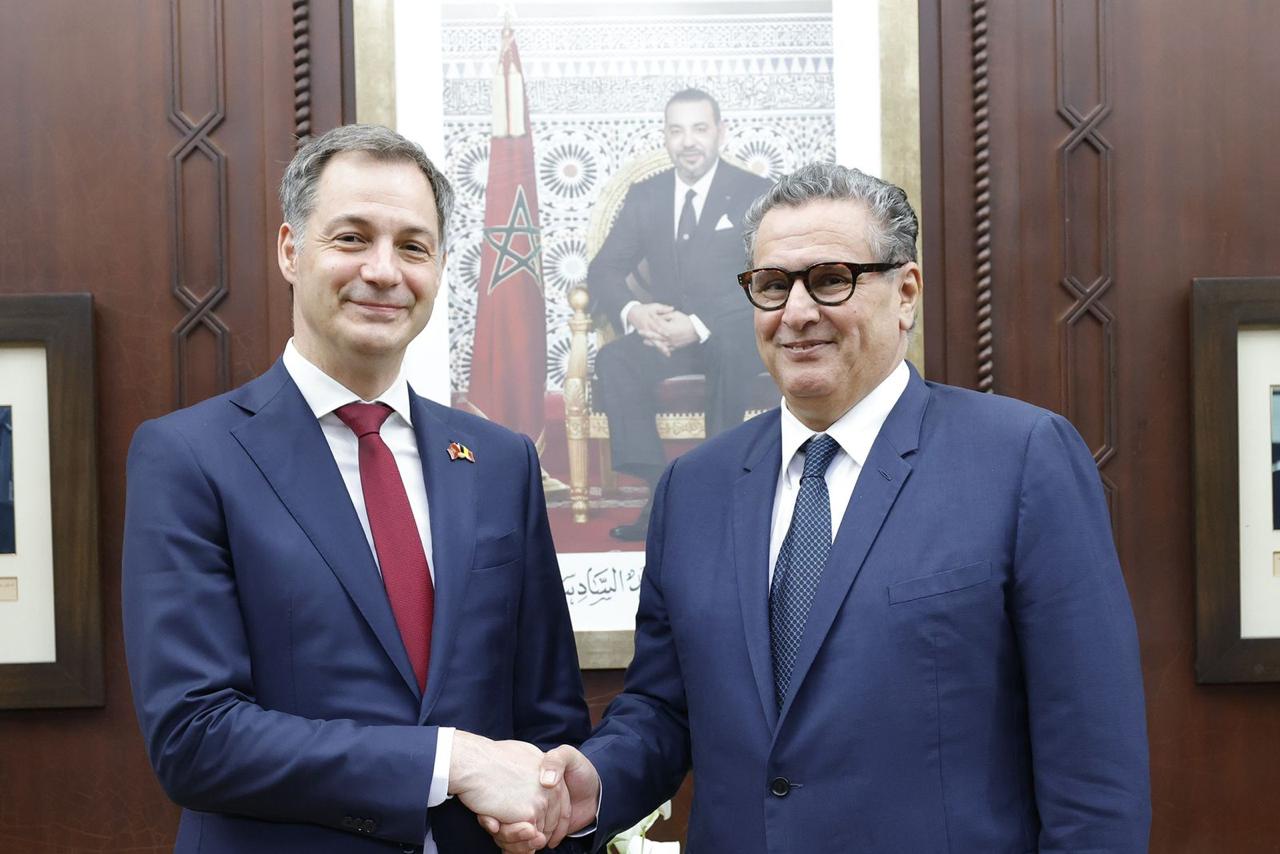 HoG Aziz Akhannouch alongside Belgian PM Alexander De Croo