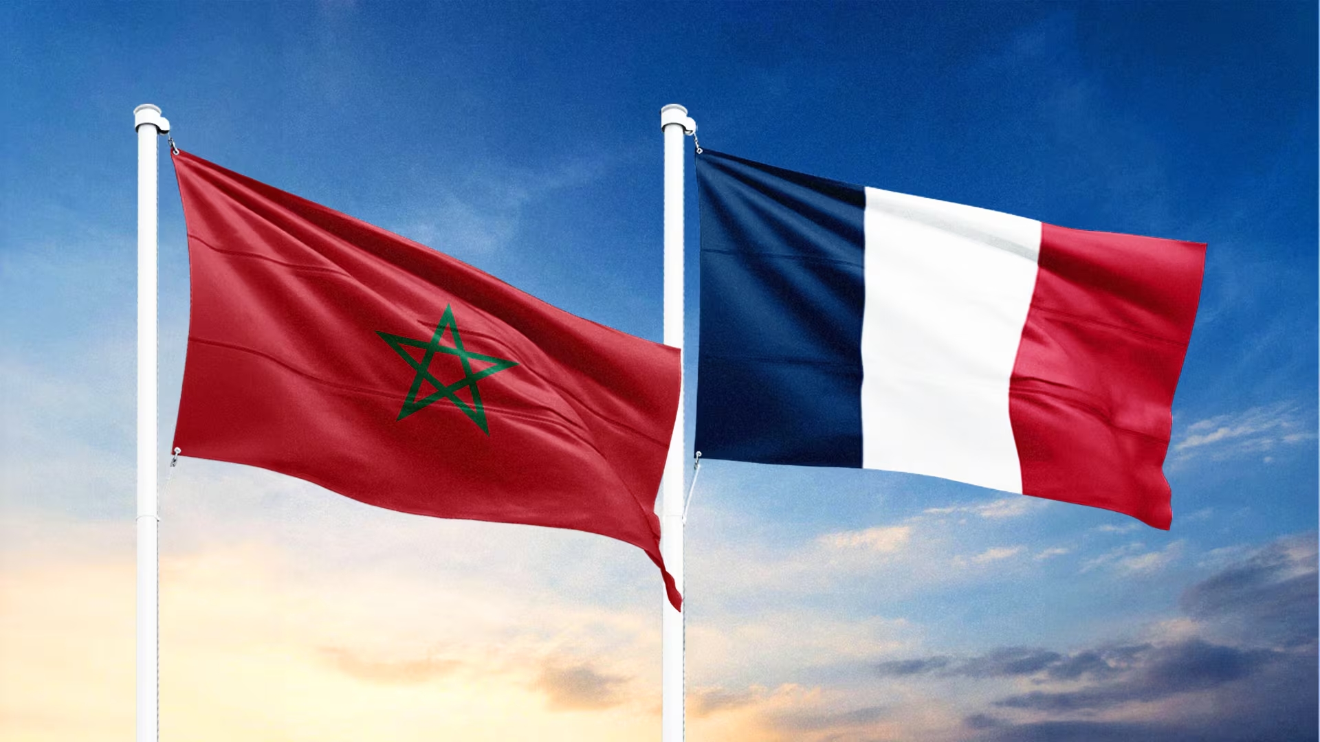 Morocco-France-Flags