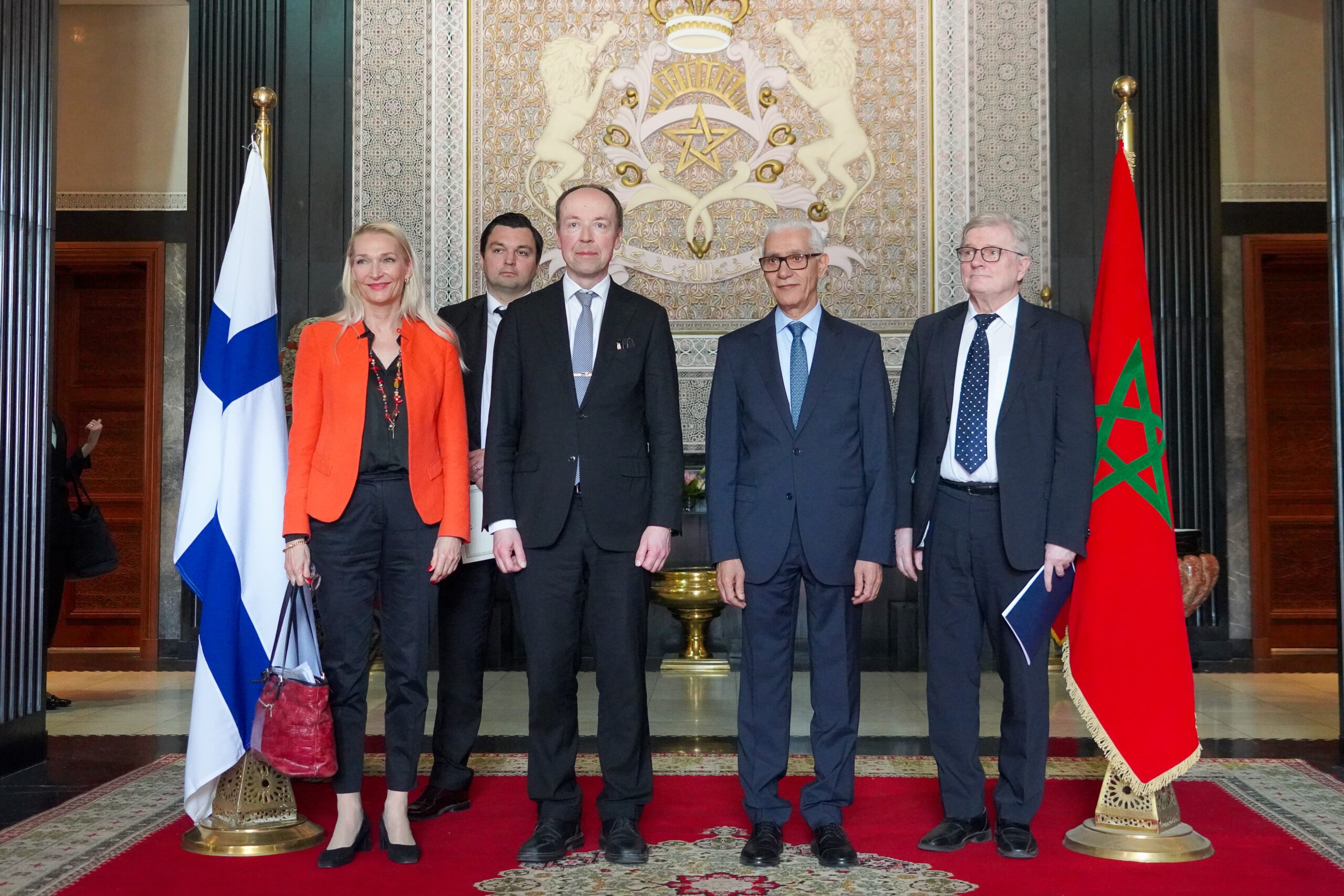 Rachid Talbi Alami and his Finnish counterpart Jussi Halla-aho