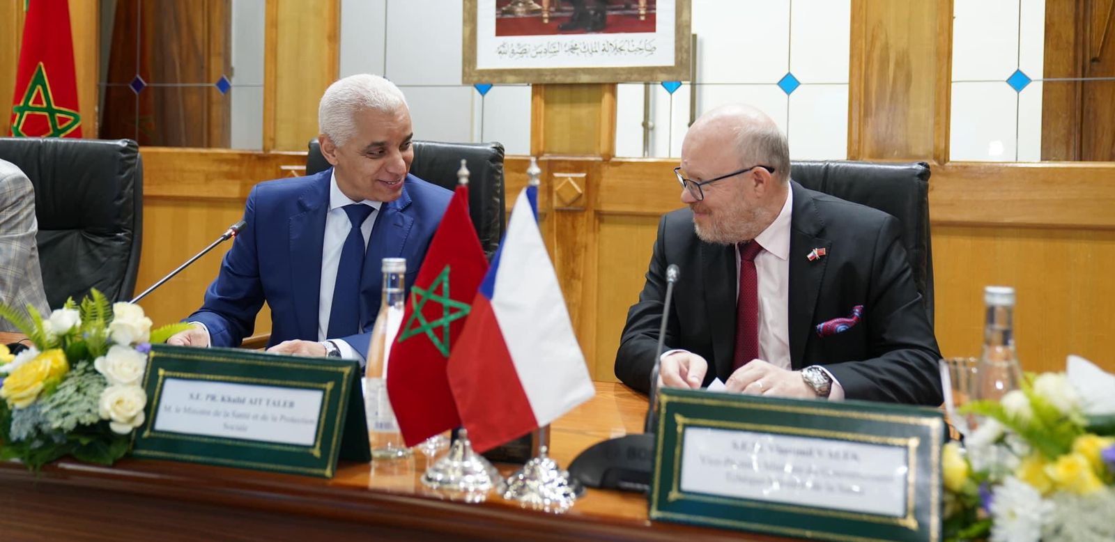 The Minister of Health and Social Protection, Khalid Ait Taleb, held talks on May 6 in Rabat with his Czech counterpart, Vlastimil Válek